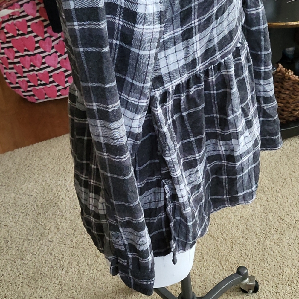 American Eagle Plaid Button Tunic - image 4